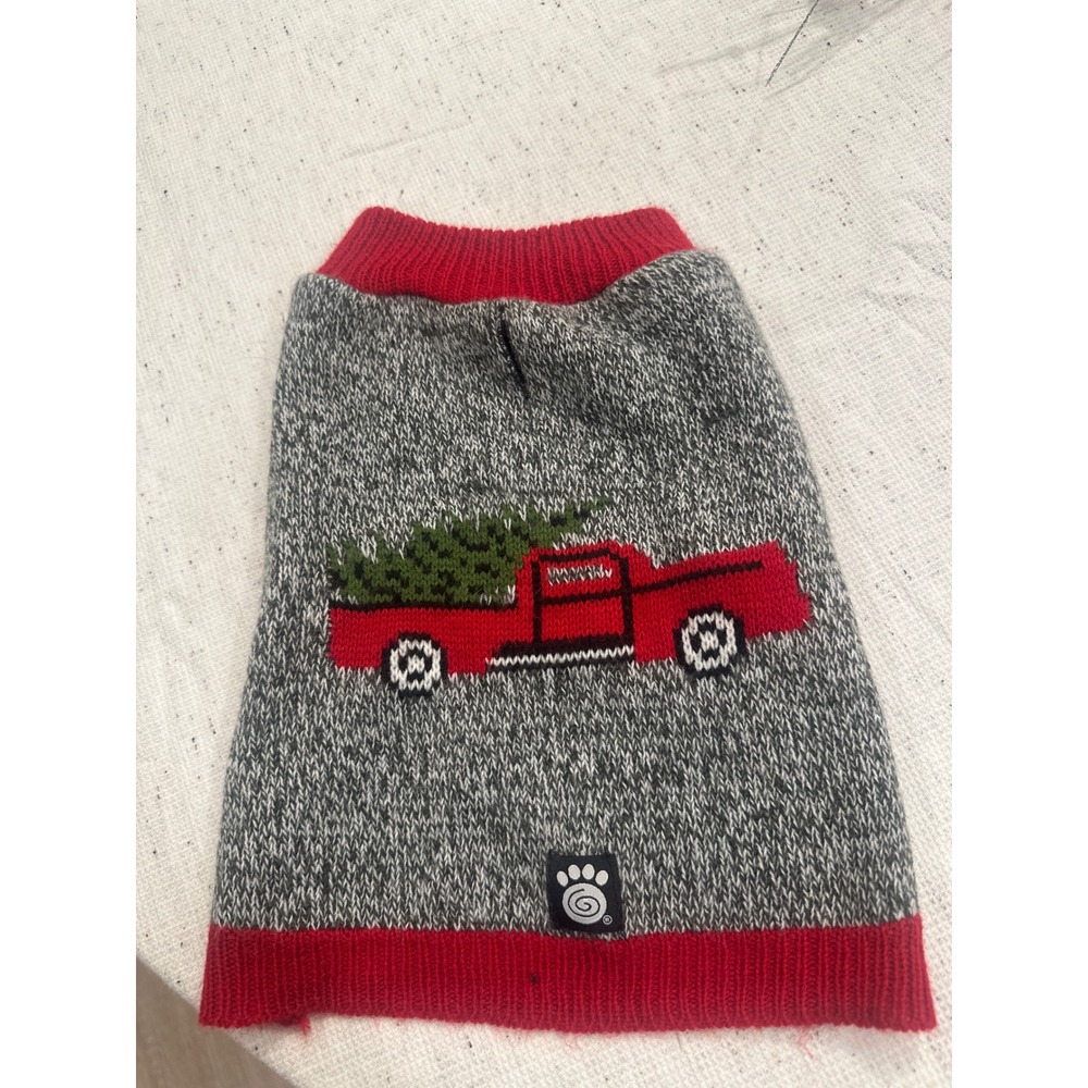 Petrageous Designs Dog Sweater Red Truck Christmas Tree Knit Holiday Small